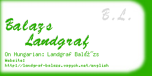 balazs landgraf business card